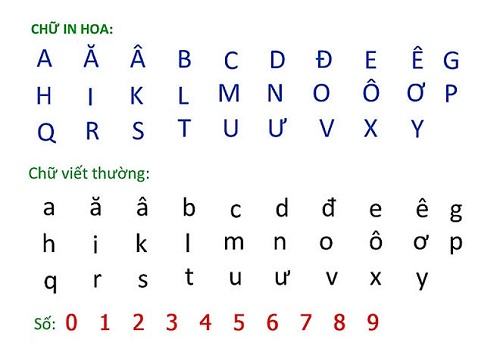 vietnamese Capital letter and Normal letter
